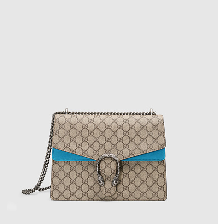 Real Gucci Dionysus GG Supreme Shoulder Bag 403348 Turquoise